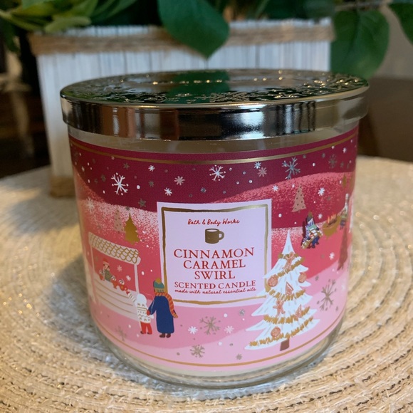 Bath & Body Works Other - Bath and Body Works Cinnamon Caramel Swirl 3 wick Candle